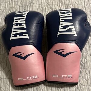 Everlast Navy and Pink Elite Training Gloves